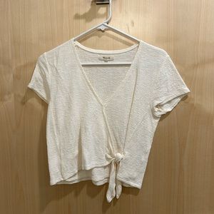 Madewell tie front shirt